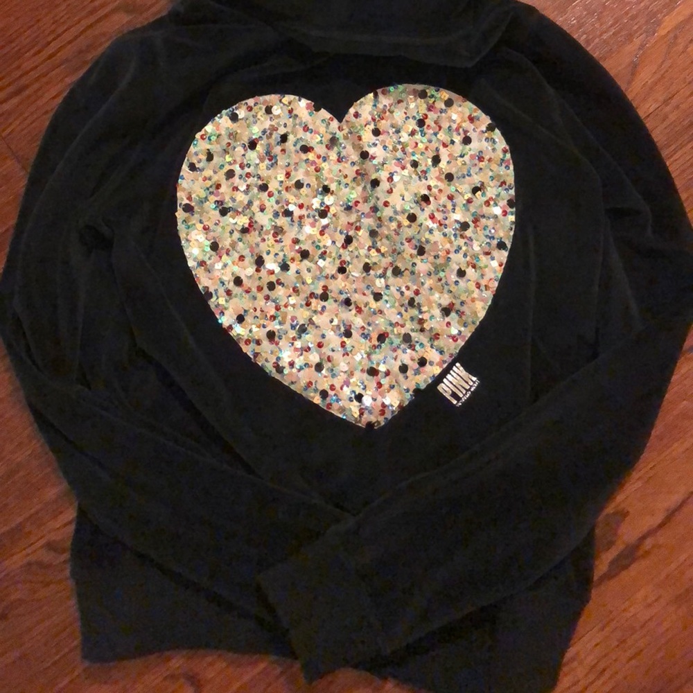 PINK black velour jacket